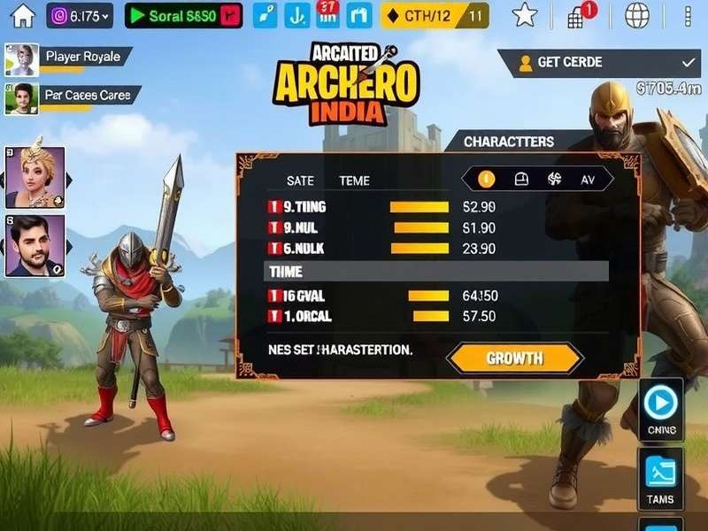 Archero India Battle Royale gameplay screenshot showing character selection